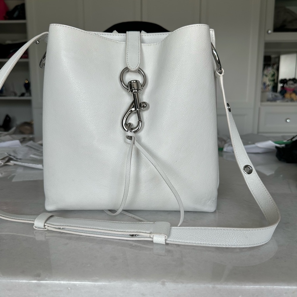 Rebecca Minkoff White Crossbody Bag with Silver Hardware